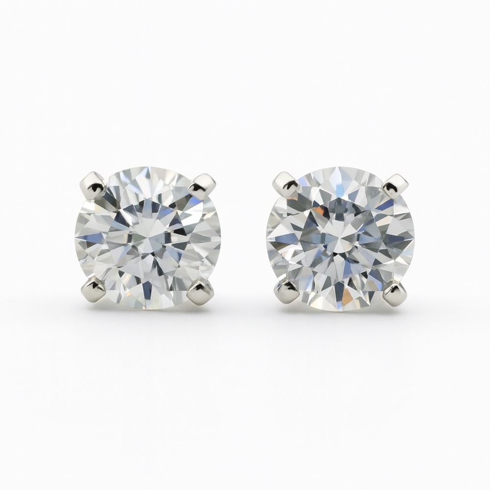 GRA Certified Moissanite Diamond Stud Earrings Huge Screw Back Earrings 6 Carat